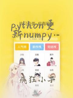 python更新numpy