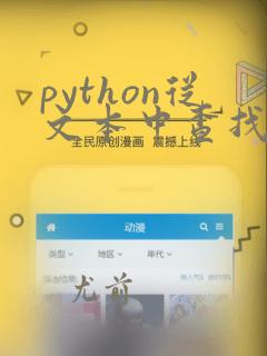 python从文本中查找字符串