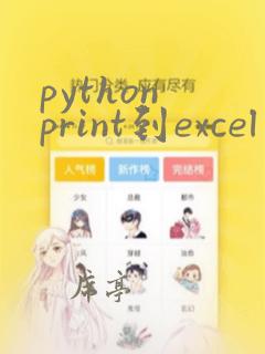 python print到excel