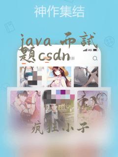 java 面试题csdn