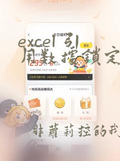 excel 引用数据锁定数据