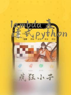 lambda表达式python