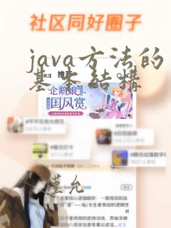 java方法的基本结构