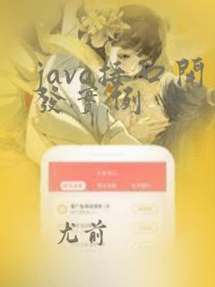 java接口开发实例