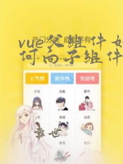 vue父组件如何向子组件中传递数据