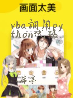 vba调用python代码