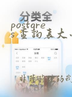postgres 查询表大小