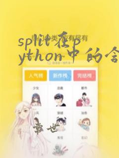 split在python中的含义