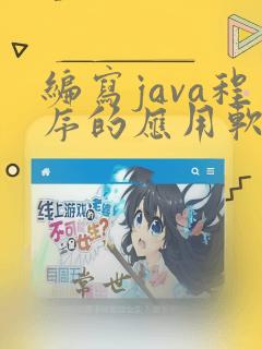 编写java程序的应用软件