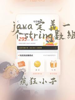 java定义一个string数组