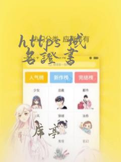 https 域名证书