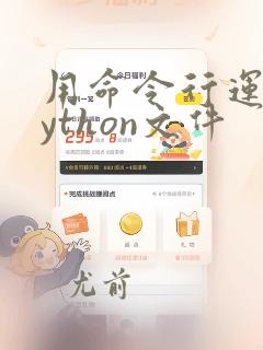 用命令行运行python文件