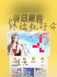 python在终端执行命令