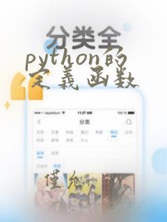 python的定义函数