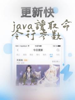 java读取命令行参数