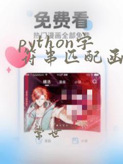 python字符串匹配函数