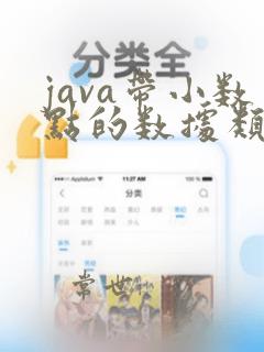 java带小数点的数据类型