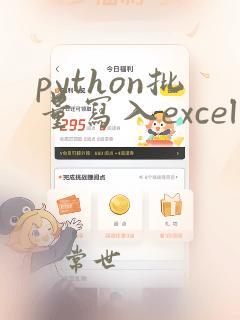 python批量写入excel