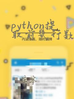 python提取前几行数据