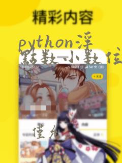 python浮点数小数位数
