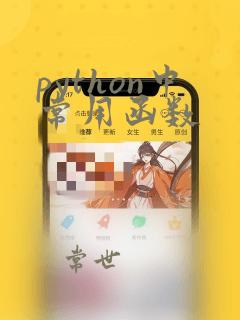 python中常用函数