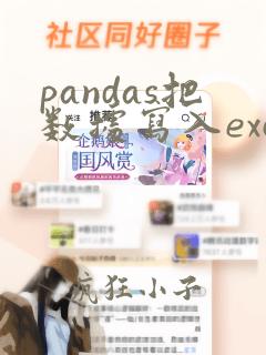 pandas把数据写入excel