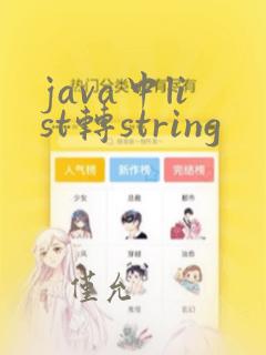 java中list转string