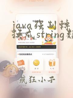 java强制转换成string类型