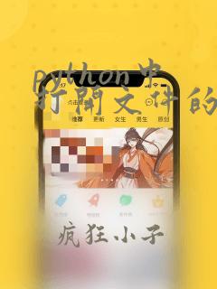 python中打开文件的代码