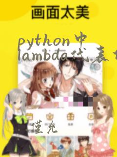 python中lambda代表什么