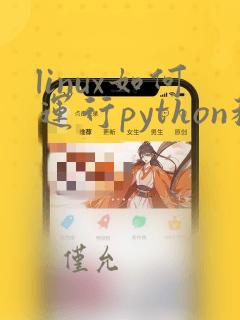 linux如何运行python程序