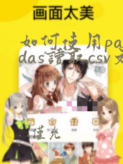 如何使用pandas读取csv文件