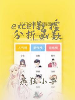 excel数据分析函数