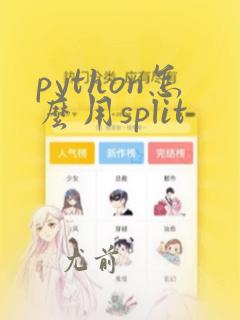 python怎么用split