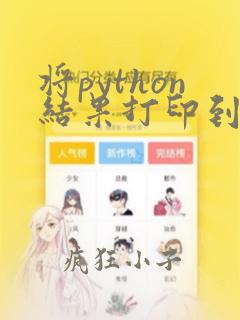 将python结果打印到excel