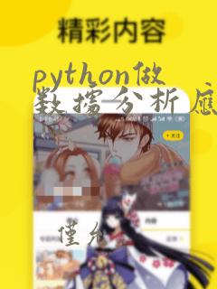 python做数据分析应用