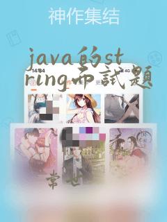 java的string面试题