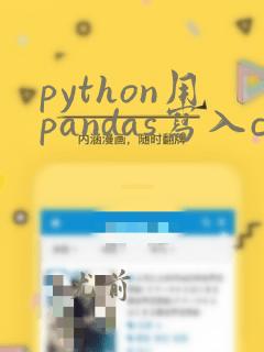 python用pandas写入csv