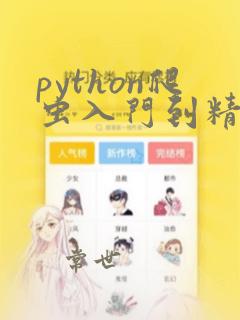python爬虫入门到精通pdf