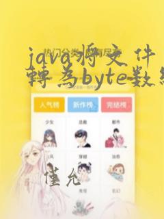 java将文件转为byte数组