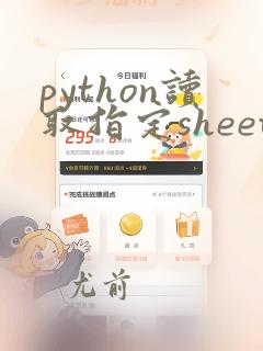 python读取指定sheet