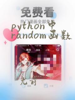 python中random函数用法