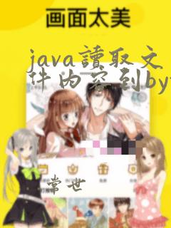 java读取文件内容到byte数组