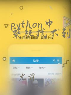 python中系统找不到指定文件怎么办