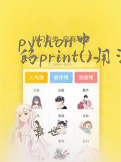 python中的print()用法