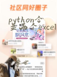 python合并两个excel表