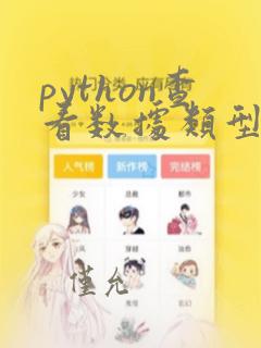 python查看数据类型的函数