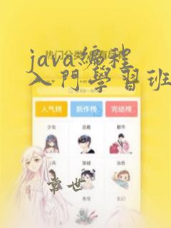 java编程 入门学习班