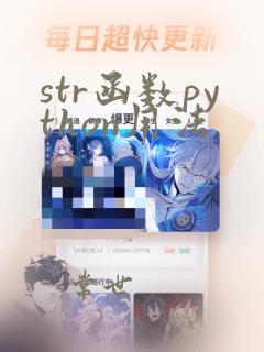 str函数python用法