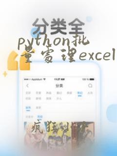 python批量处理excel并汇总